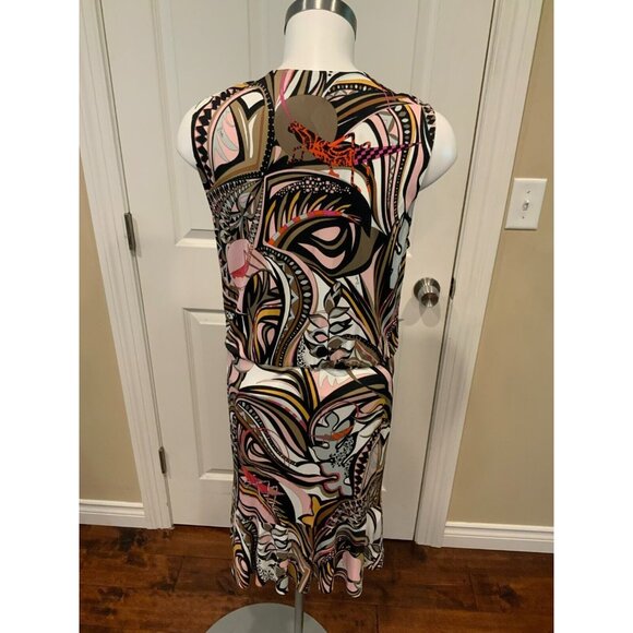 Emilio Pucci Multicolor Grasshopper Sleeveless V-Neck Dress Size 12 (US) 46 (IT) - Picture 6 of 7